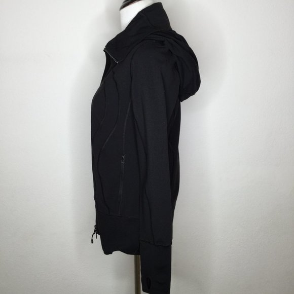 Lululemon Black  hoodie Jacket sz 4 - Picture 3 of 6